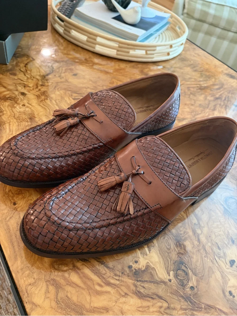 Johnston & Murphy Stratton Woven Calfskin Leather Loafer | Men’s 10 | New in Box